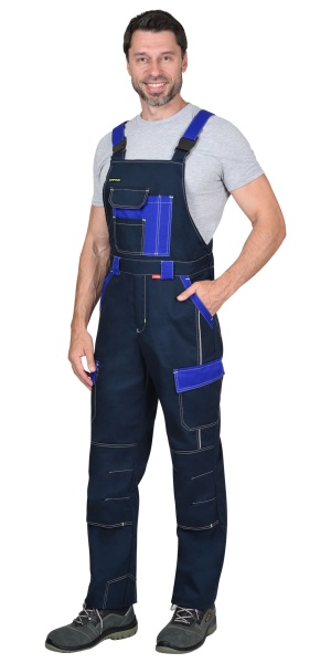 Купить Костюм "КАРАТ-РОСС" куртка, полукомбинезон темно-синий с васильковым от 28980.00  тенге