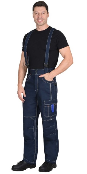  Брюки "Престиж-Люкс" синий с васильковым пл. 280 г/кв.м