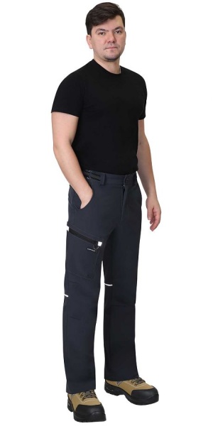  Брюки "Спейс" софтшелл сине-серые