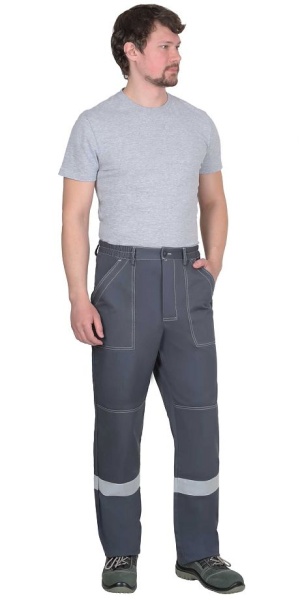  Брюки из антиэлектростатической ткани серые пл. 260 г/кв.м МВО