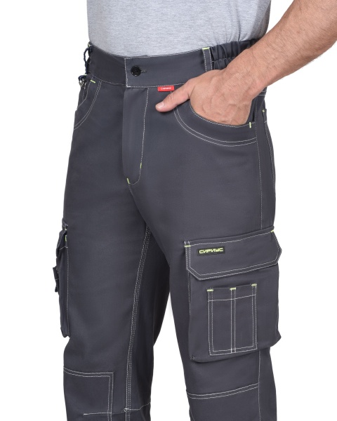 Купить Брюки "ДЖЕТ" т.серый с синим тк. стрейч с ВО от 23415.00  тенге