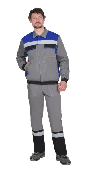 Купить Куртка 4120 средне-серая с васильковым и СОП от 14280.00  тенге