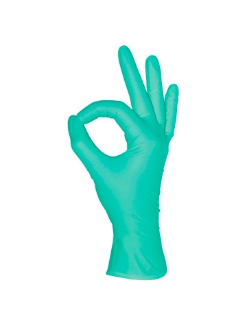 Купить Перчатки одноразовые зеленые,нитриловые,неопудренные, цена за пару (х50) от 110.00  тенге