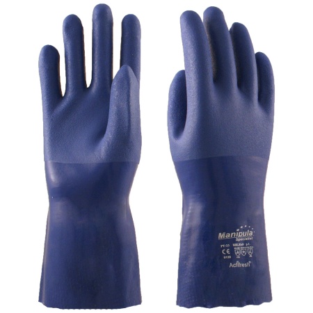 Купить Перчатки "Шельф" P-T-23( ПВХ текстурированный на трикотажной основе,дл.300 мм., толщ.1,9 мм) от 2527.00  тенге