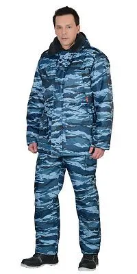  Костюм "Безопасность" зимний: куртка, п/комб. КМФ серый вихрь
