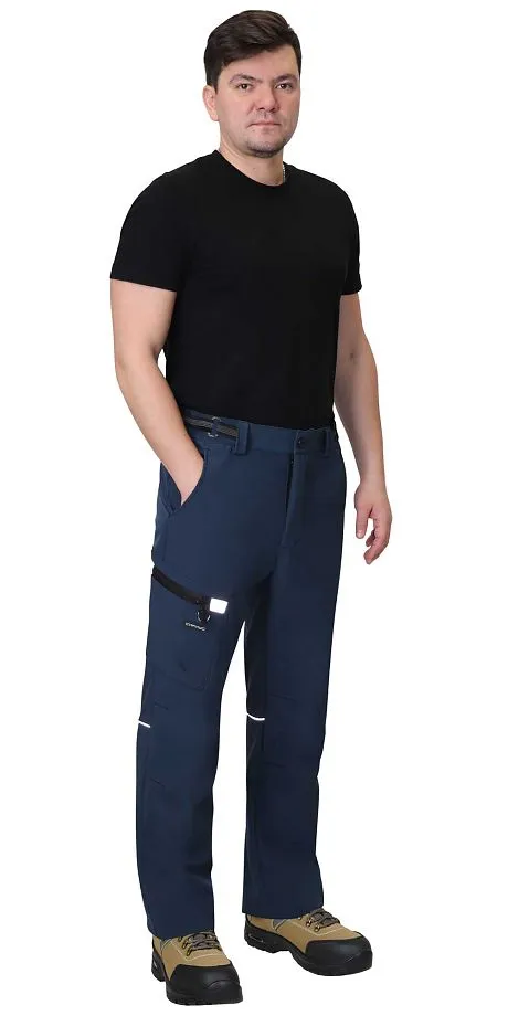  Брюки "Спейс" софтшелл синие