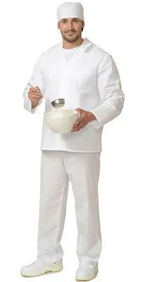  Костюм повара мужской белый